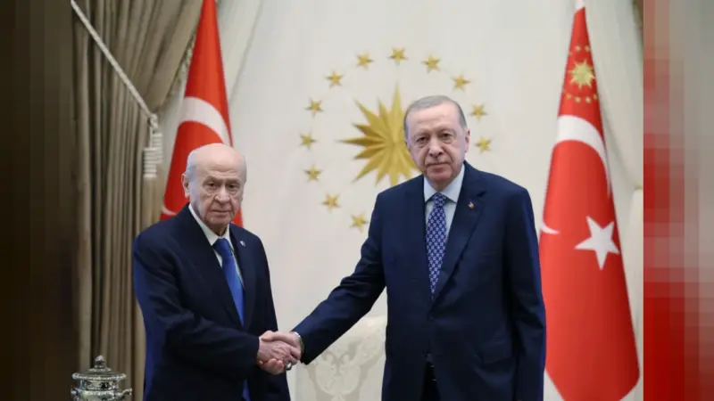 Cumhurbaşkanı Erdoğan, MHP Genel Başkanı Bahçeli ile bir araya geldi